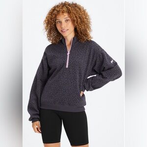 Fabletics Purple Leopard Quarter Zip